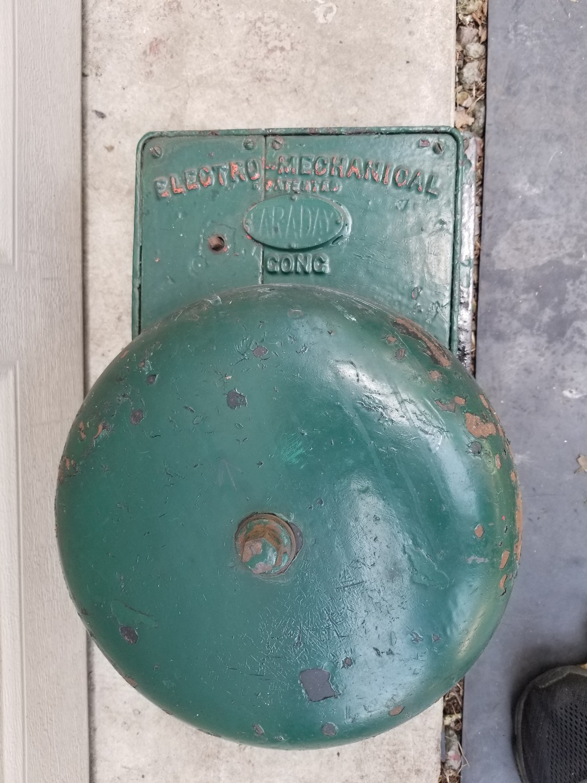 Vintage FARADAY ElectroMechanical Industrial Gong Bell Fire Alarm School Factory