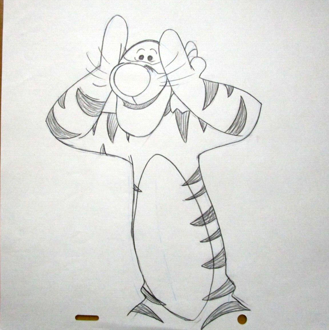 TIGGER - WINNIE THE POOH WALT DISNEY 1990s ORIGINAL animation PRODUCTION DRAWING
