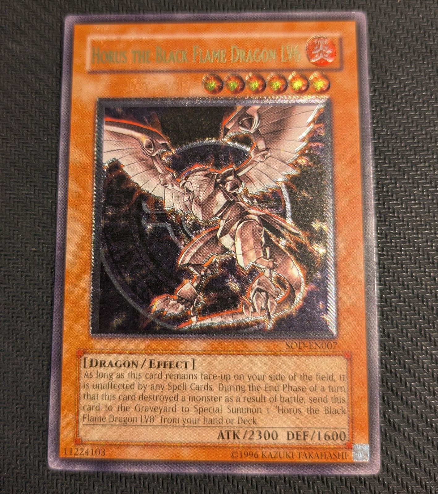 Yugioh Horus the Black Flame Dragon SOD-EN007 Ultimate Rare LP