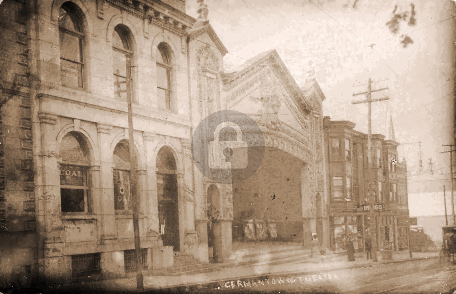 Germantown Philadelphia PA Germantown Theatre 1911 RPPC Photo Postcard COPY