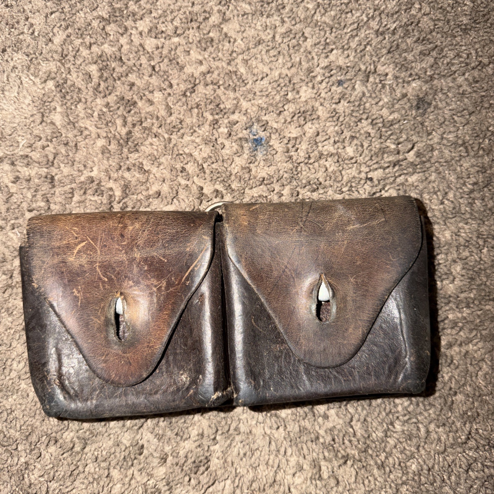 WW2 MILITARY SWISS W Richard Grasswil 46 AMMO POUCH SOLDIER BELT STORAGE LEATHER