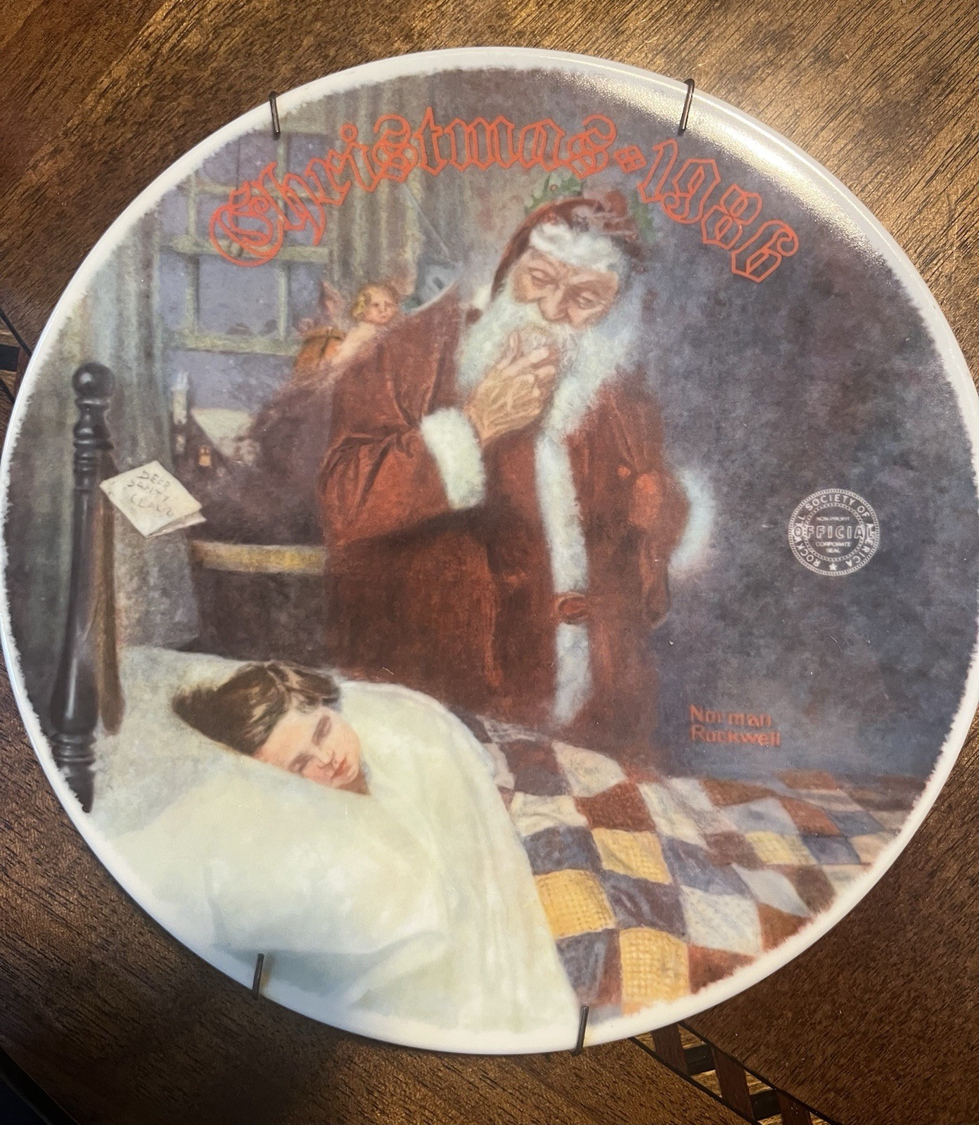 Vintage Norman Rockwell 1986 Limited-Edition Christmas Plate \ Vintage Norman Rockwell 1986 Limited-Edition Christmas Plate \