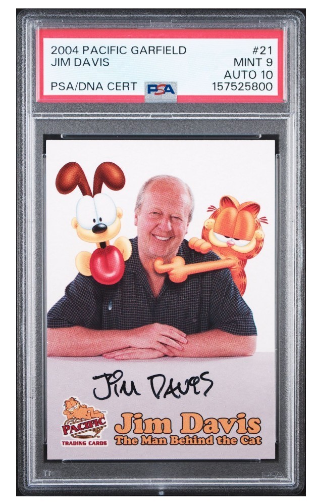 2004 Garfield #21 Jim Davis Autograph Chase Card PSA 9 10 Auto Low Pop