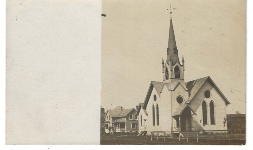 Enderlin North Dakota RPPC 1907-18 First Lutheran Church ND Photo Postcard