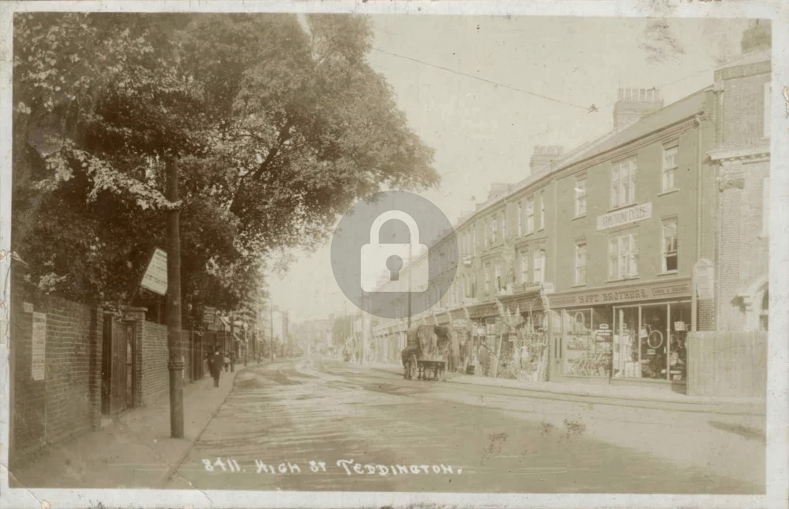 Teddington Greater London Street Scene Hope Brothers RPPC Photo Postcard COPY