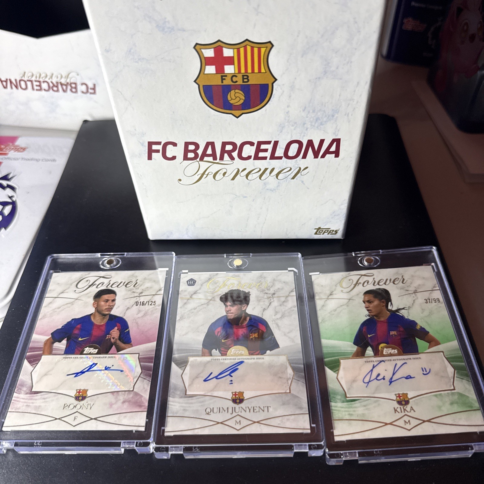2025 Topps Barcelona Forever 3 Auto Lot ROONY QUIM JUNYENT RC KIKA Box