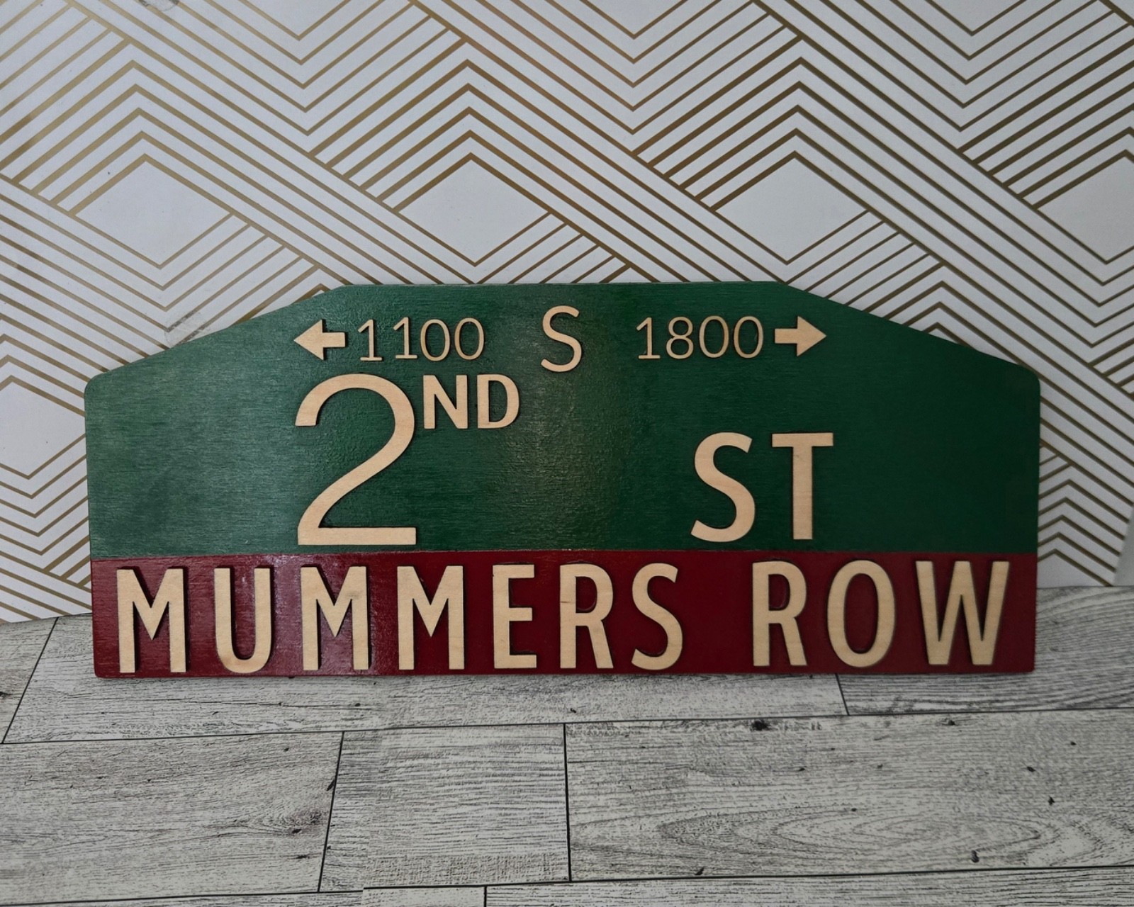Philadelphia 2 Street Mummers Row 2nd St Street Sign WOOD Handmade Philadelphia 2 Street Mummers Row 2nd St Street Sign WOOD Handmade