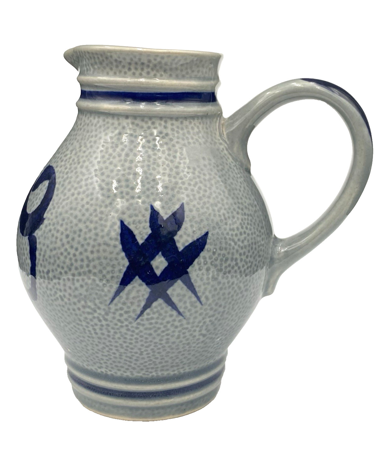 Kössinger 8306 (Schierling, Germany) Salt Glaze Blue Gray Pitcher, 24 oz., 5.6\ Kössinger 8306 (Schierling, Germany) Salt Glaze Blue Gray Pitcher, 24 oz., 5.6\