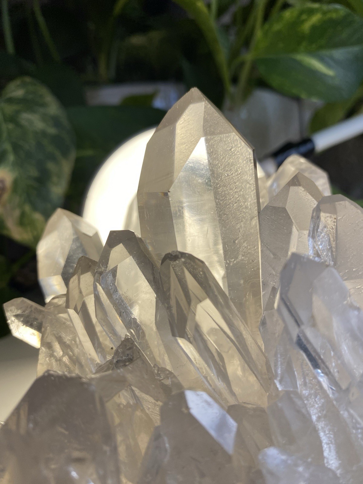 3 Lb 13.6 Oz Clear Quartz Crystal Cluster , Brazil Minerals