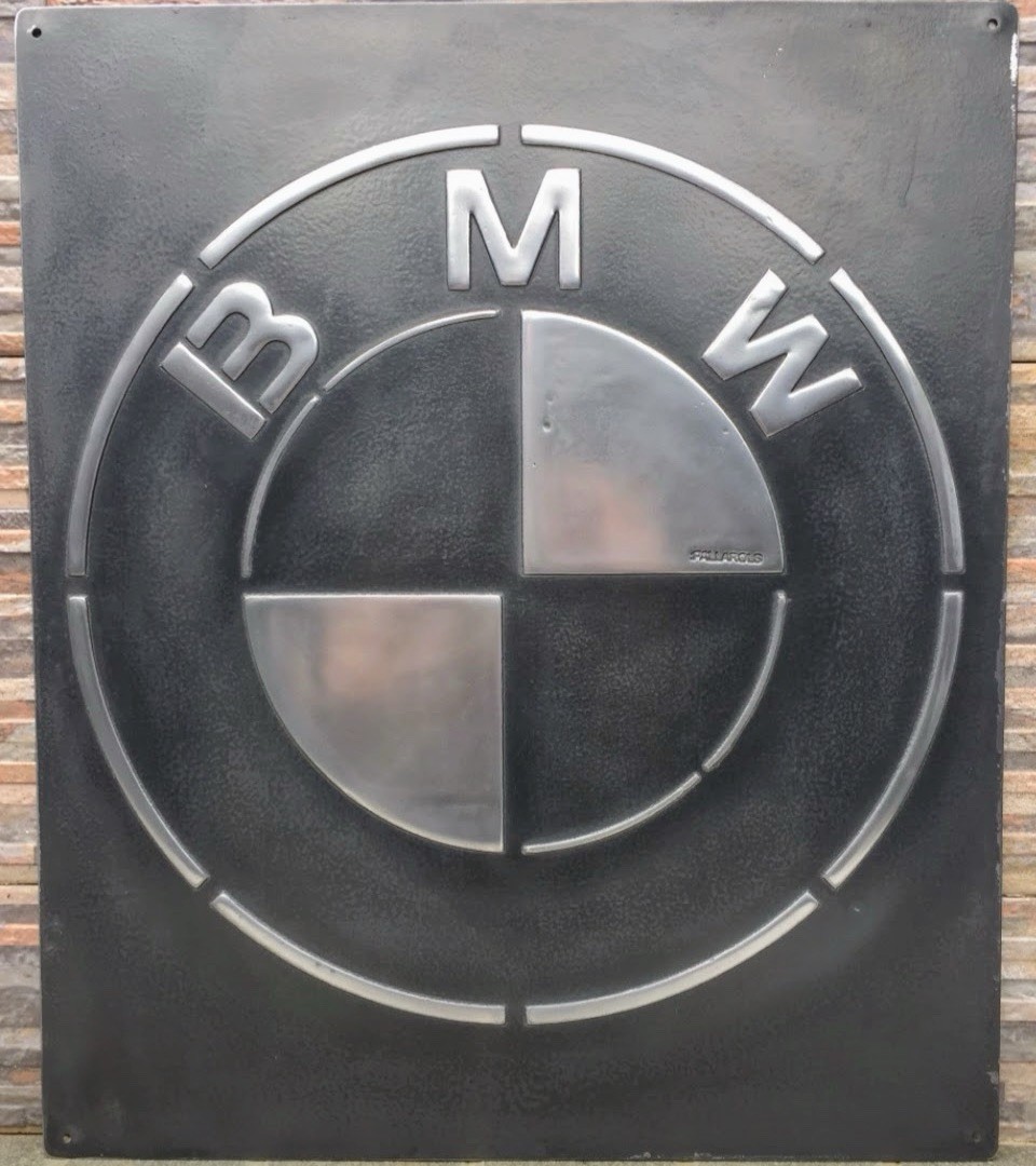 BMW Vintage Garage Metal Sign 20x24” Handmade Cast Aluminum Relief