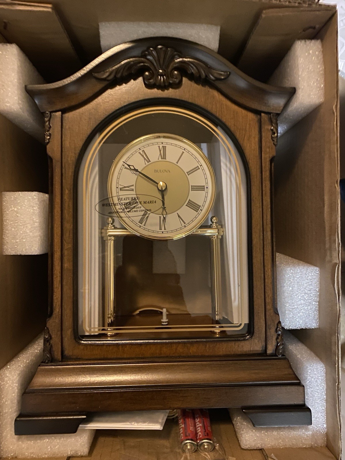 New Bulova Mantle Clock