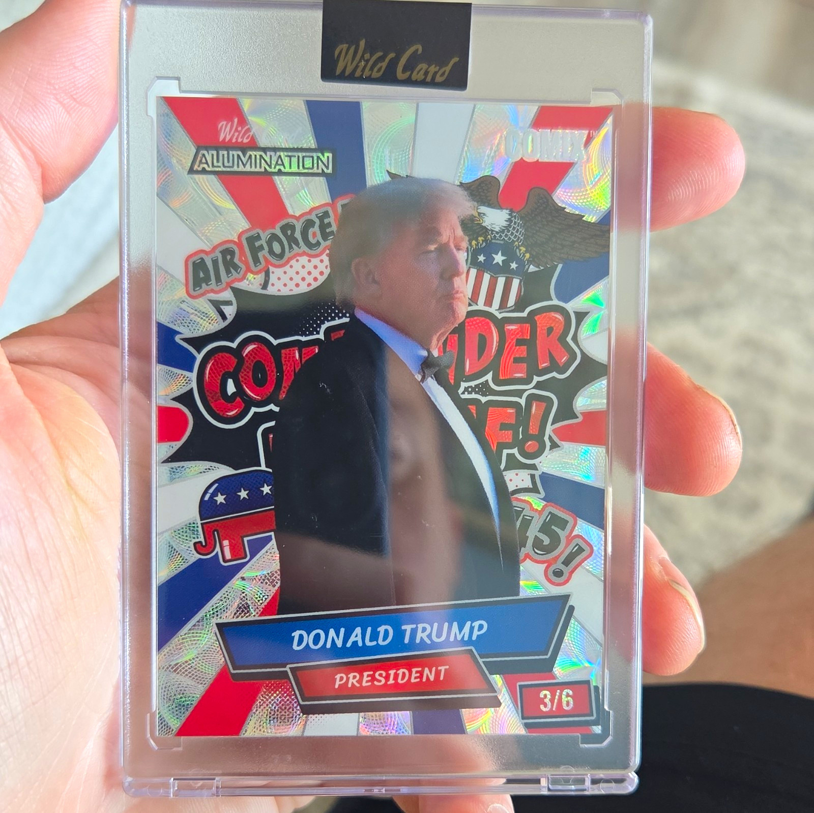 Wild Card 2024 AlumiNATION COMIX Donald Trump Commander in Chief ACBC-DT5 3/6