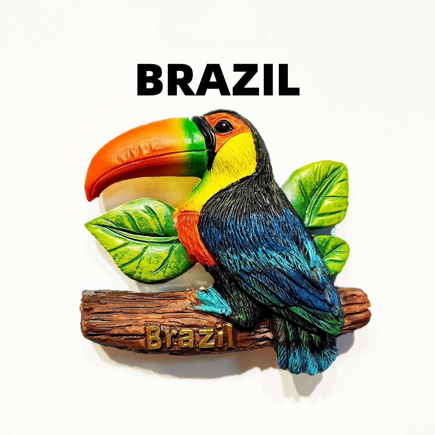Brazil Tourist Travel Souvenir 3D Resin Toucan Refrigerator Fridge Magnet Craft