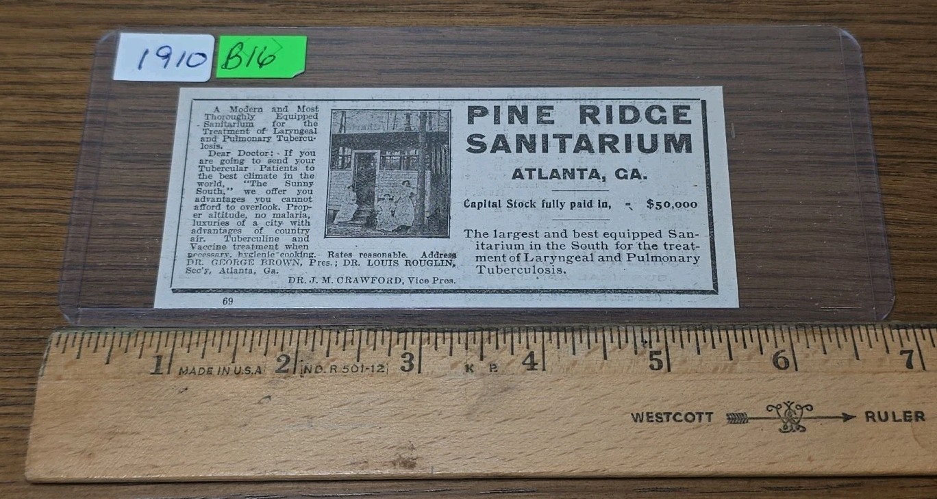 Antique 1910 Pine Ridge Sanitarium Atlanta Georgia Insane Asylum Picture Doctor