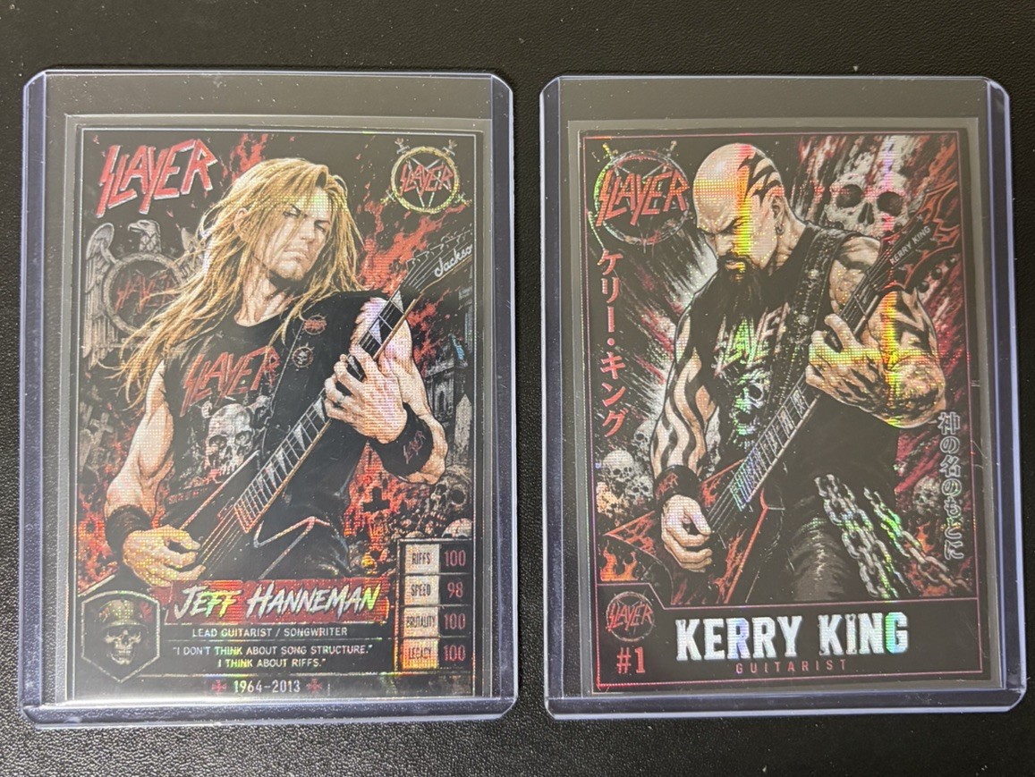 Slayer Jeff hanneman and Kerry King Refractor Custom Art Card