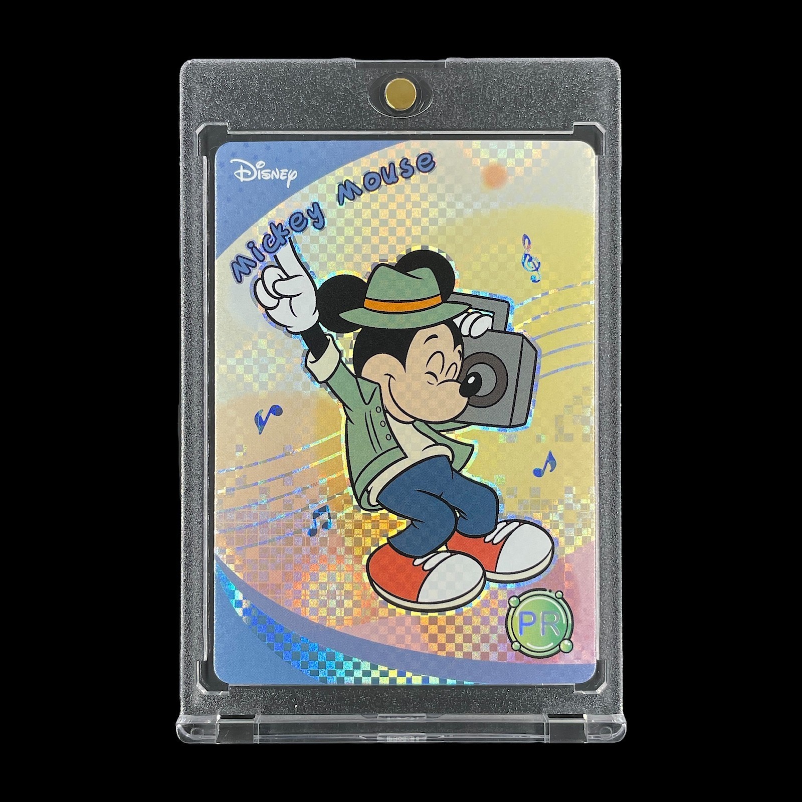 MICKEY MOUSE RARE RAINBOW CHECKERBOARD MUSIC REFRACTOR CARD 2024 Kakawow Disney