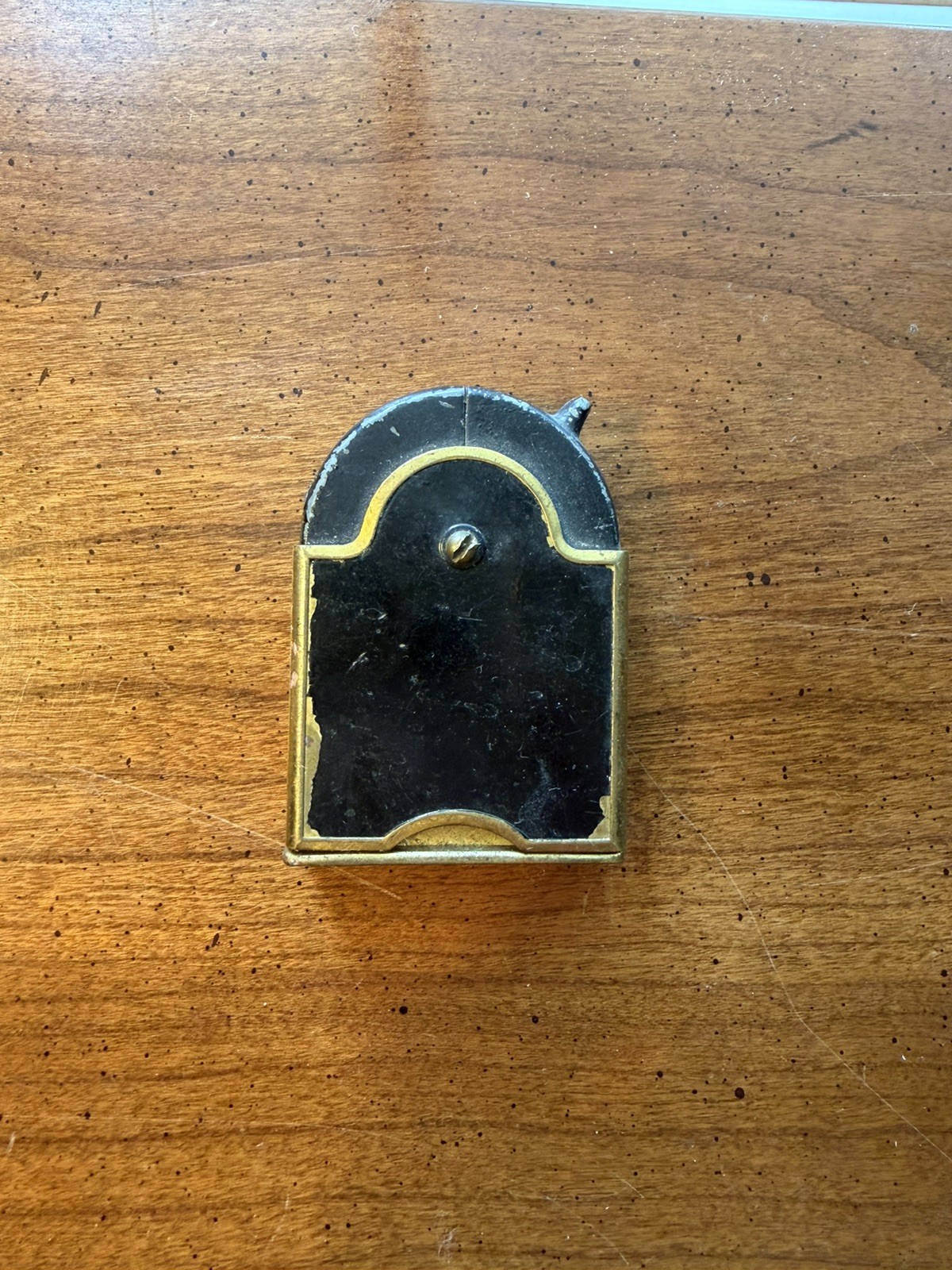 Rare 1930\'s Art Deco Enamel Negbaur Dome Liter Petrol Lighter USA *Parts/Repair