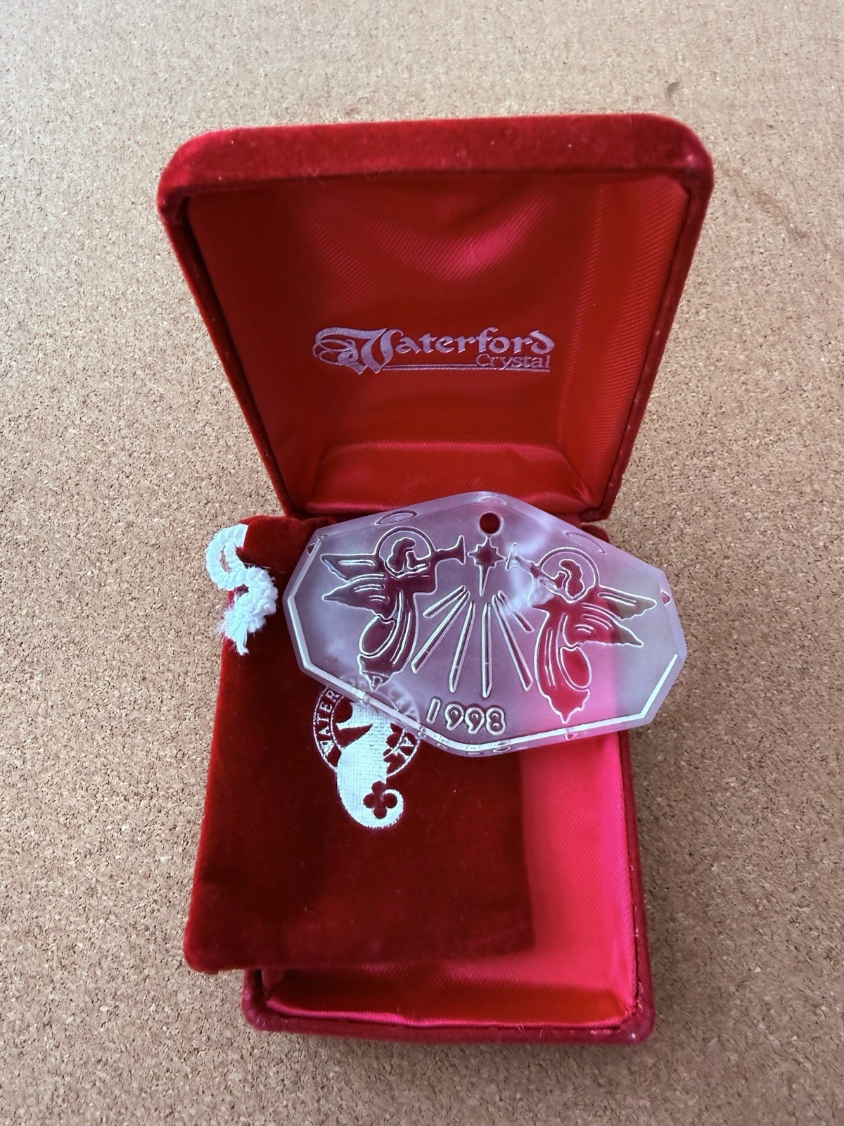 Waterford Crystal Hark The Herald Angels Sing 1998 Songs of Christmas Ornament 
