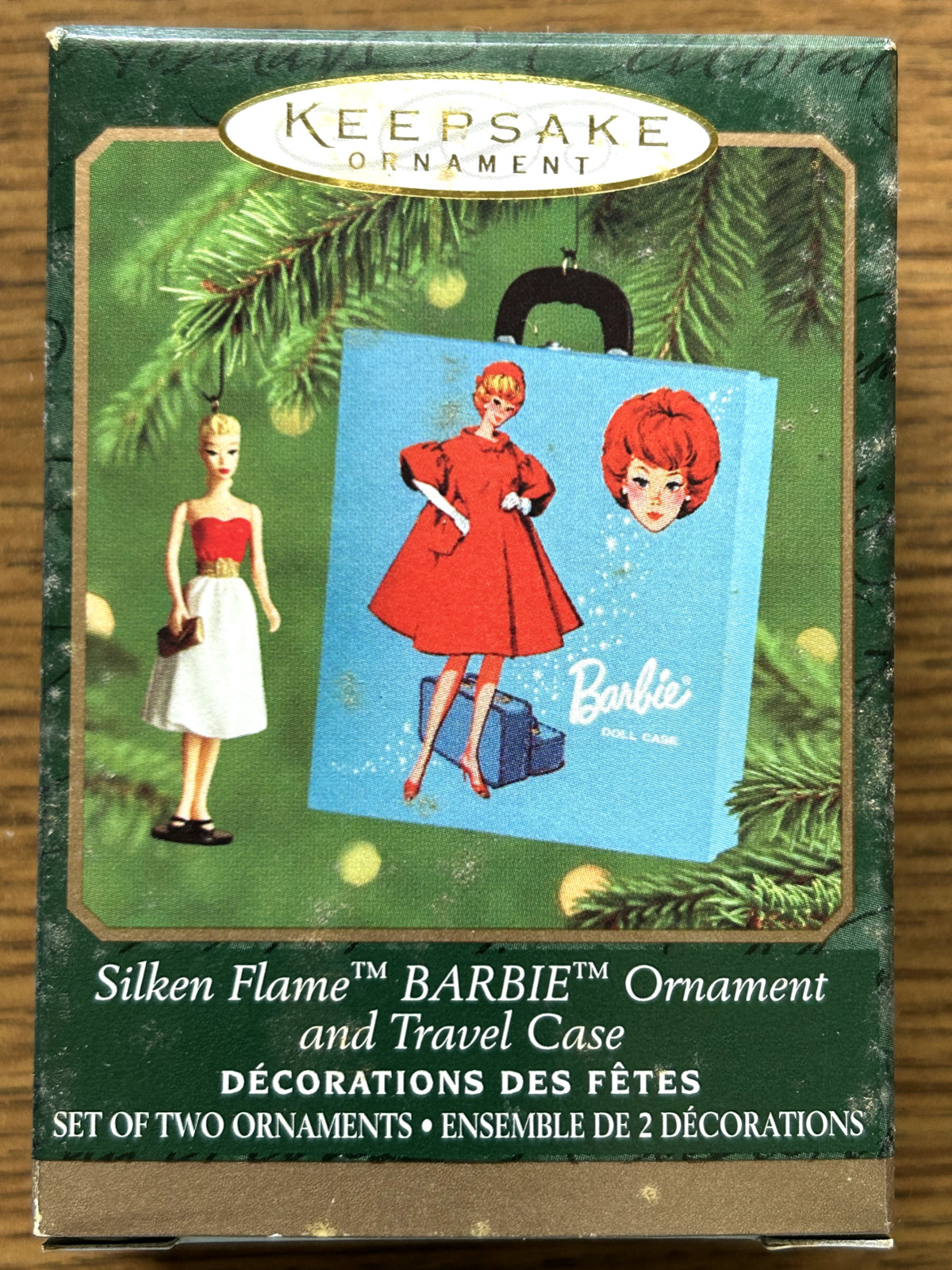 Hallmark 2000 Miniature  Silken Flame Barbie and Travel Case NEW