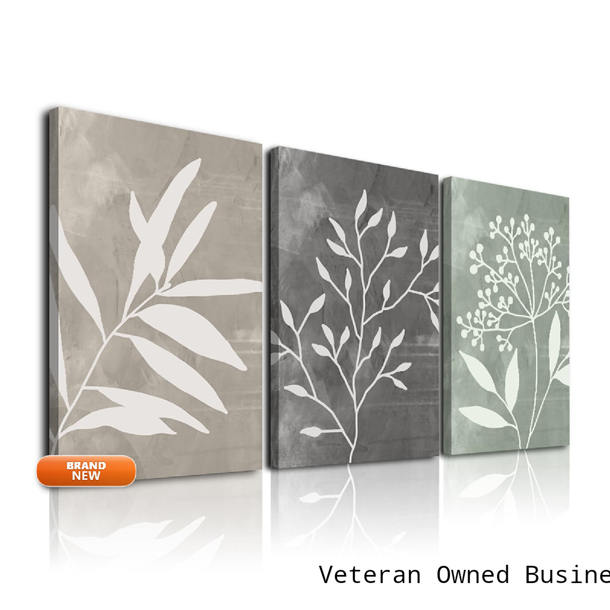 Twnslla Vintage Botanical Wall Art Set Of 3 Printsboho Framed Canvas Wall