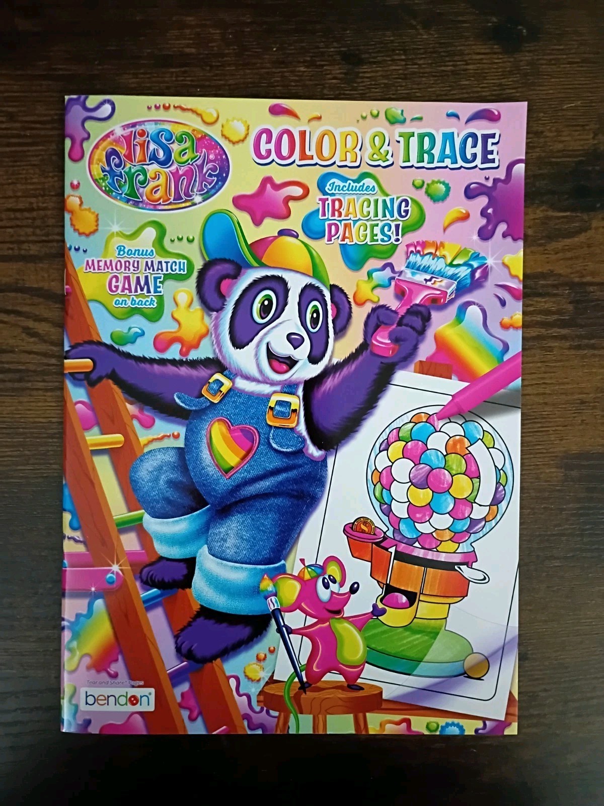 *CHARITY* LISA FRANK Coloring Book Neon 1990's Classic Fantasy Animals Cute 