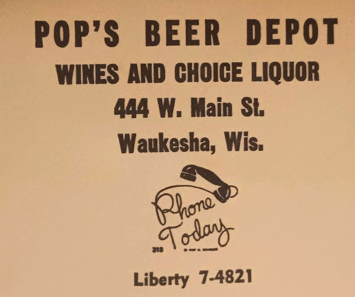 Antique 1930s Pops Beer Depot promo HAND FAN Fishin' Friends Waukesha WISconsin