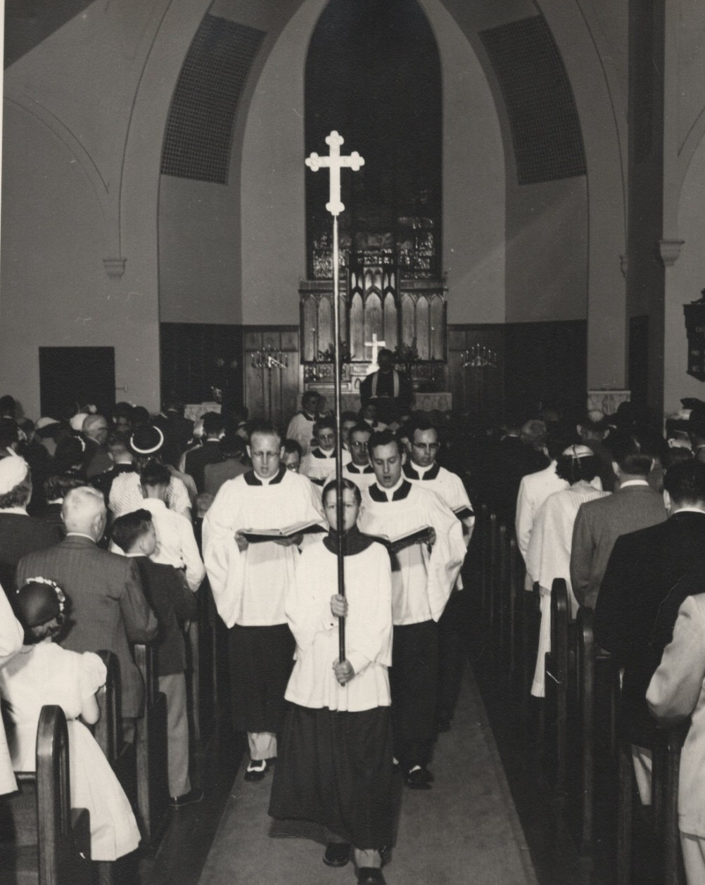 C1950s - Tulsa OK Easter First Lutheran Church Ceremony Real Photo -  XL1V