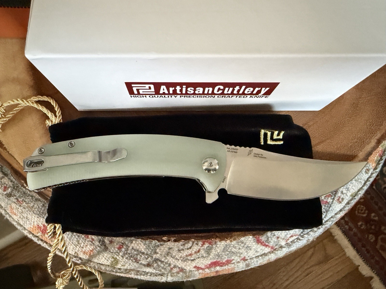 Artisan Cutlery Arion Ti Titanium Pocketknife AR-RPM9 Drop Point Plain Clip