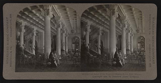 Grand salon of the excelsior Regina hotel, Nice, France  Old Photo 1