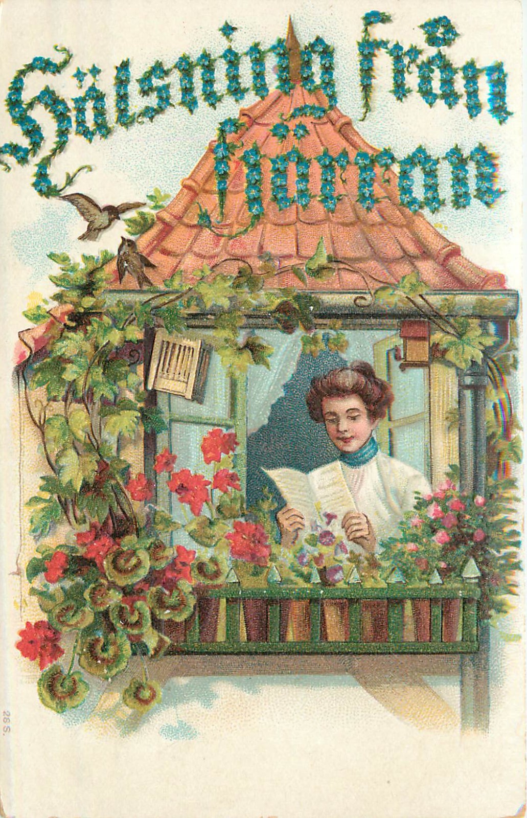 Icelandic or Swedish Greetings From Afar Halsning Fran Fjarran 28s Postcard