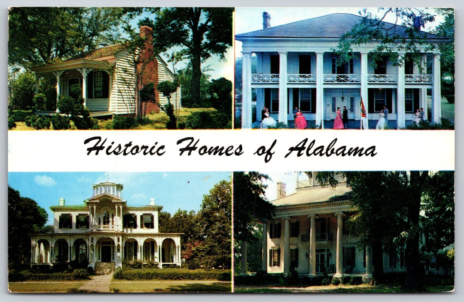 Historic Homes of Alabama Antebellum Mansions Multi-View Postcard PC271