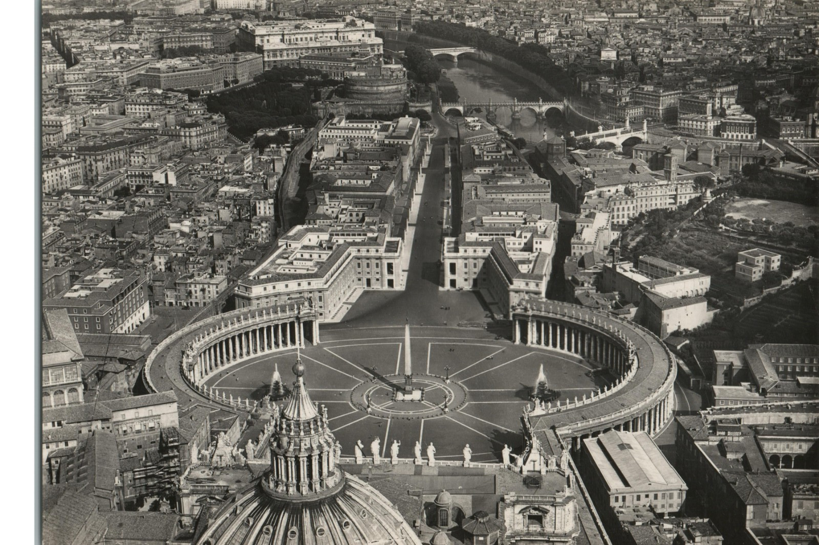 Rome Italy St Peters Square Vatican Aerial View RPPC 4x6 Postcard