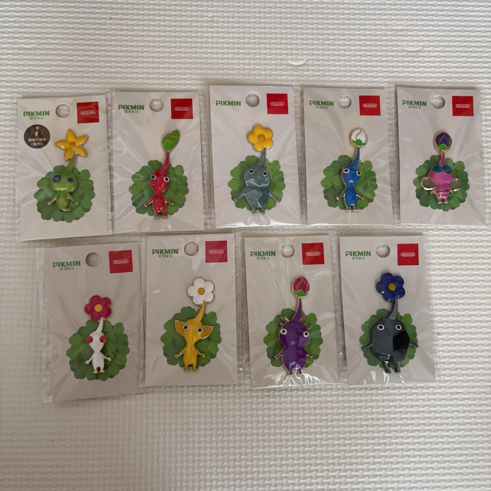Nintendo Pikmin Pin Badge Complete Set of 9 Japan Limited Official New