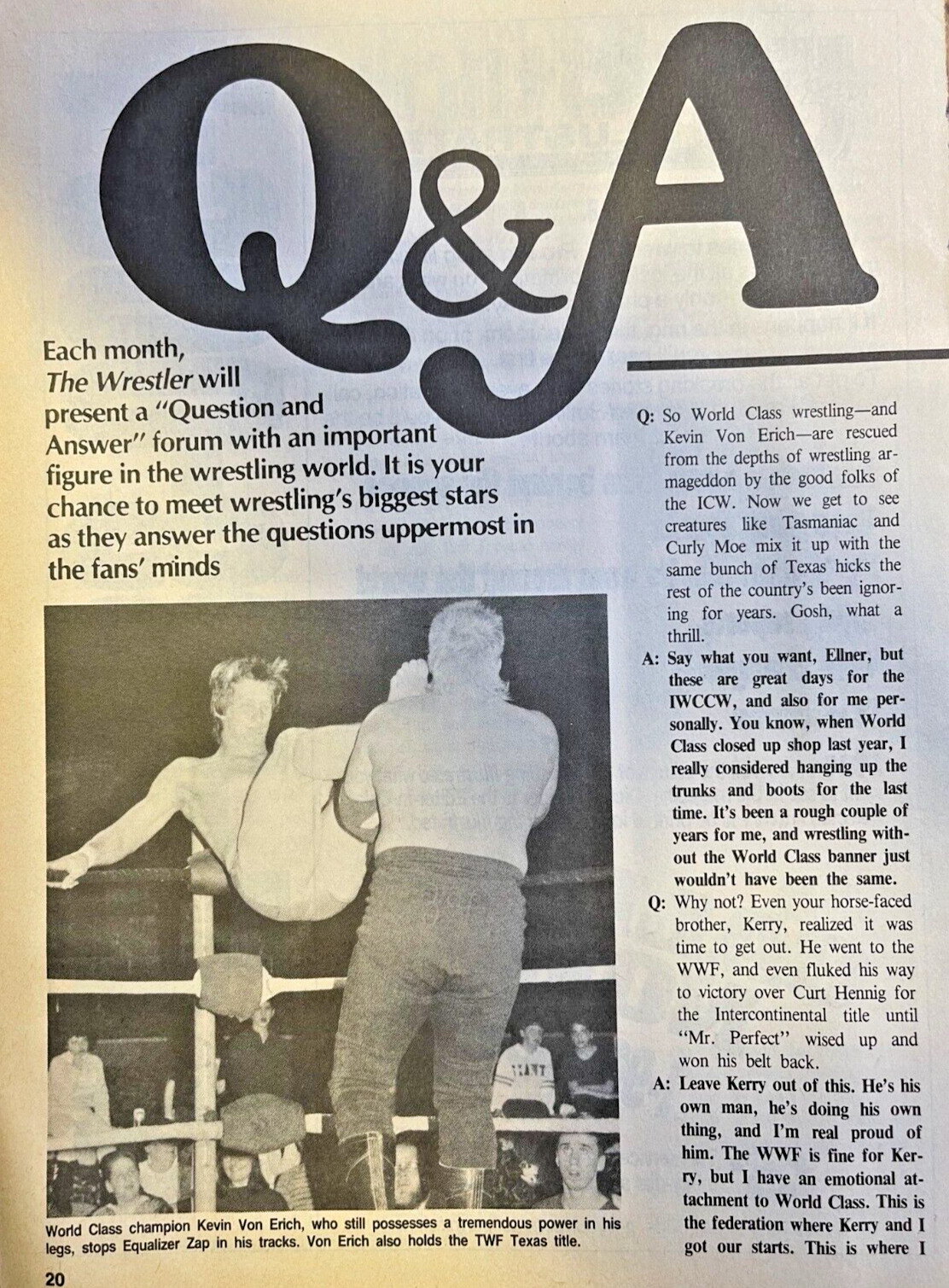 1991 Wrestler Kevin Von Erich Kevin Ross Adkisson 1991 Wrestler Kevin Von Erich Kevin Ross Adkisson