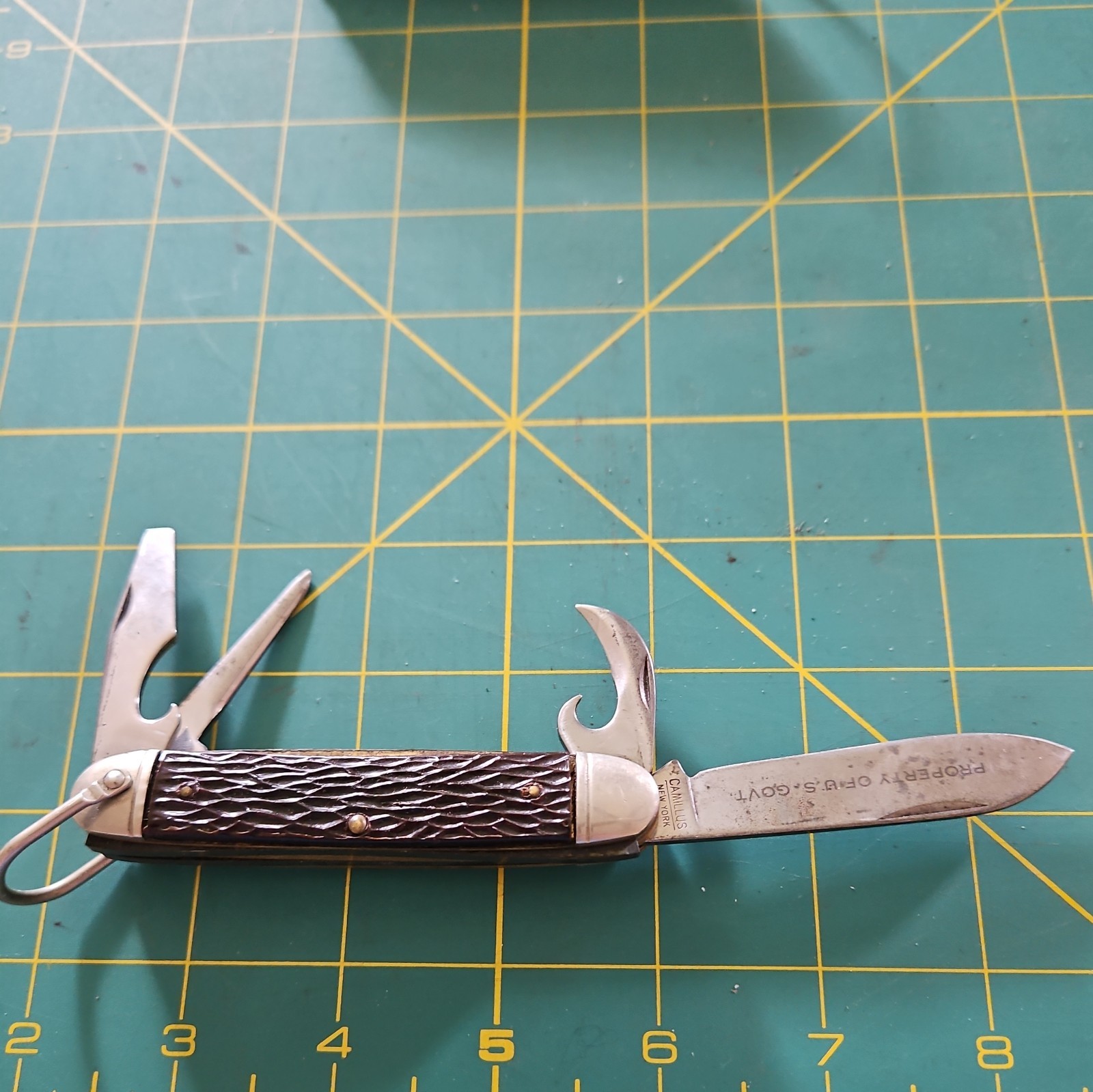 Vintage Camillus 4 Blade Knife Property Of Govt US Made