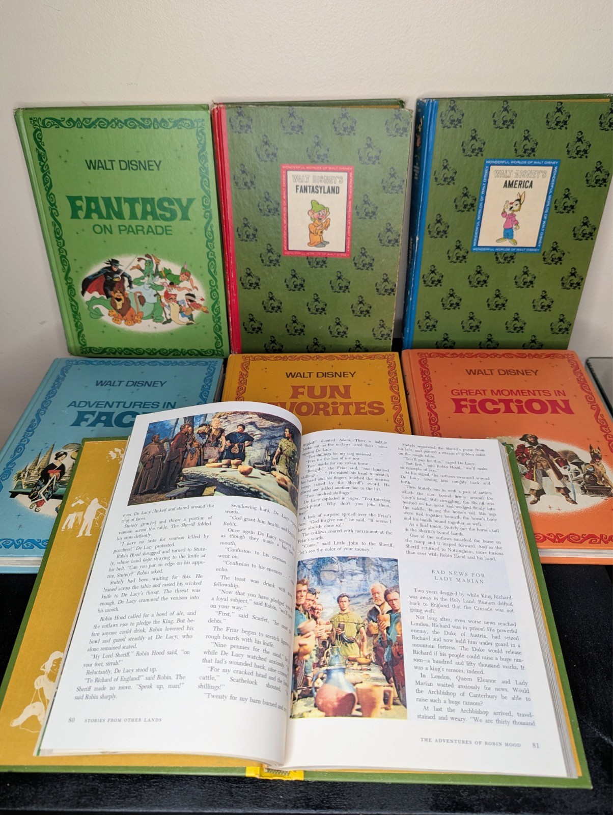 Vintage Walt Disney Hardcover Book Collection – 7 Books – 1965 & 1970