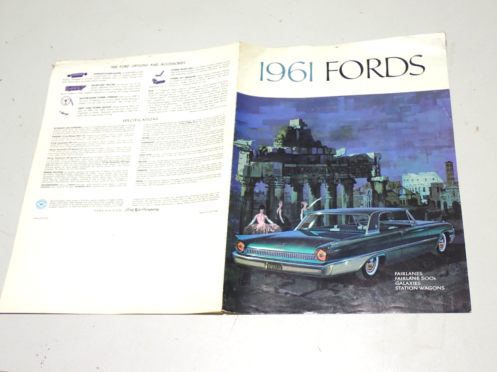 1961 FORD FAIRLANE ORIGINAL SALES BROCHURE OEM CATALOG