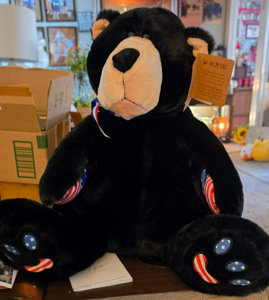 Large Enesco Boyds Bears 45th Anniversary Bubba Bearsevelt Plush Teddy Bear, New Large Enesco Boyds Bears 45th Anniversary Bubba Bearsevelt Plush Teddy Bear, New