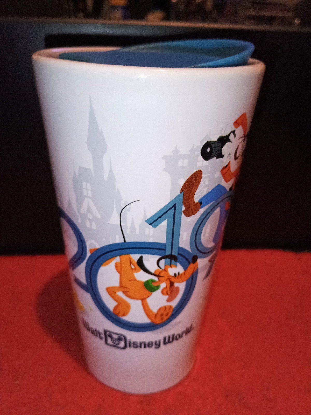 Walt Disney Parks 2019 Mickey Mouse Travel Tumbler with Lid Ceramic Mug