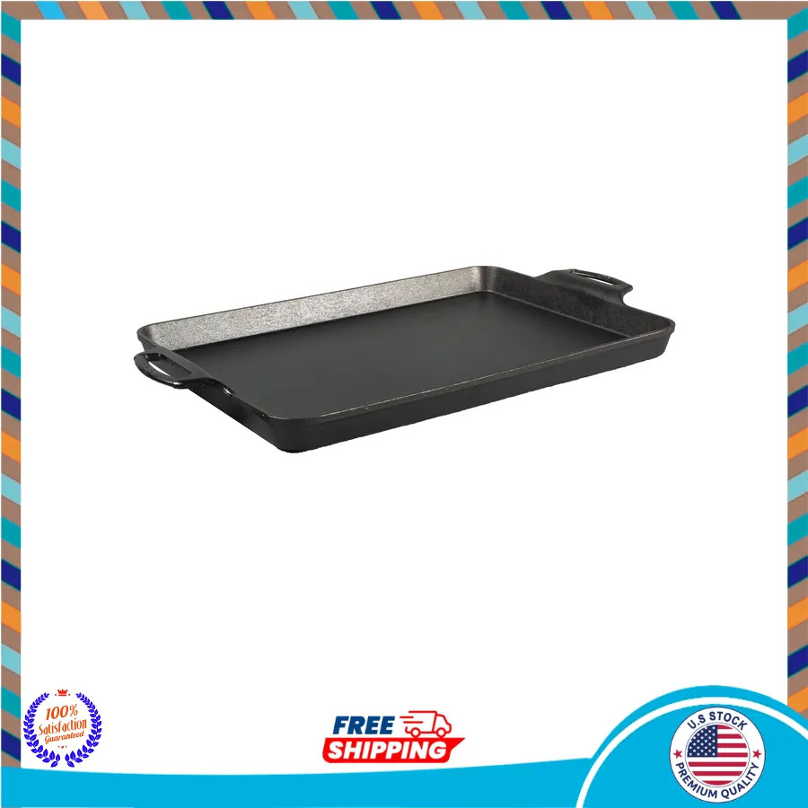 Lodge 15.5 x 10.5 Inch Seasoned Cast Iron Baking Pan Lodge 15.5 x 10.5 Inch Seasoned Cast Iron Baking Pan
