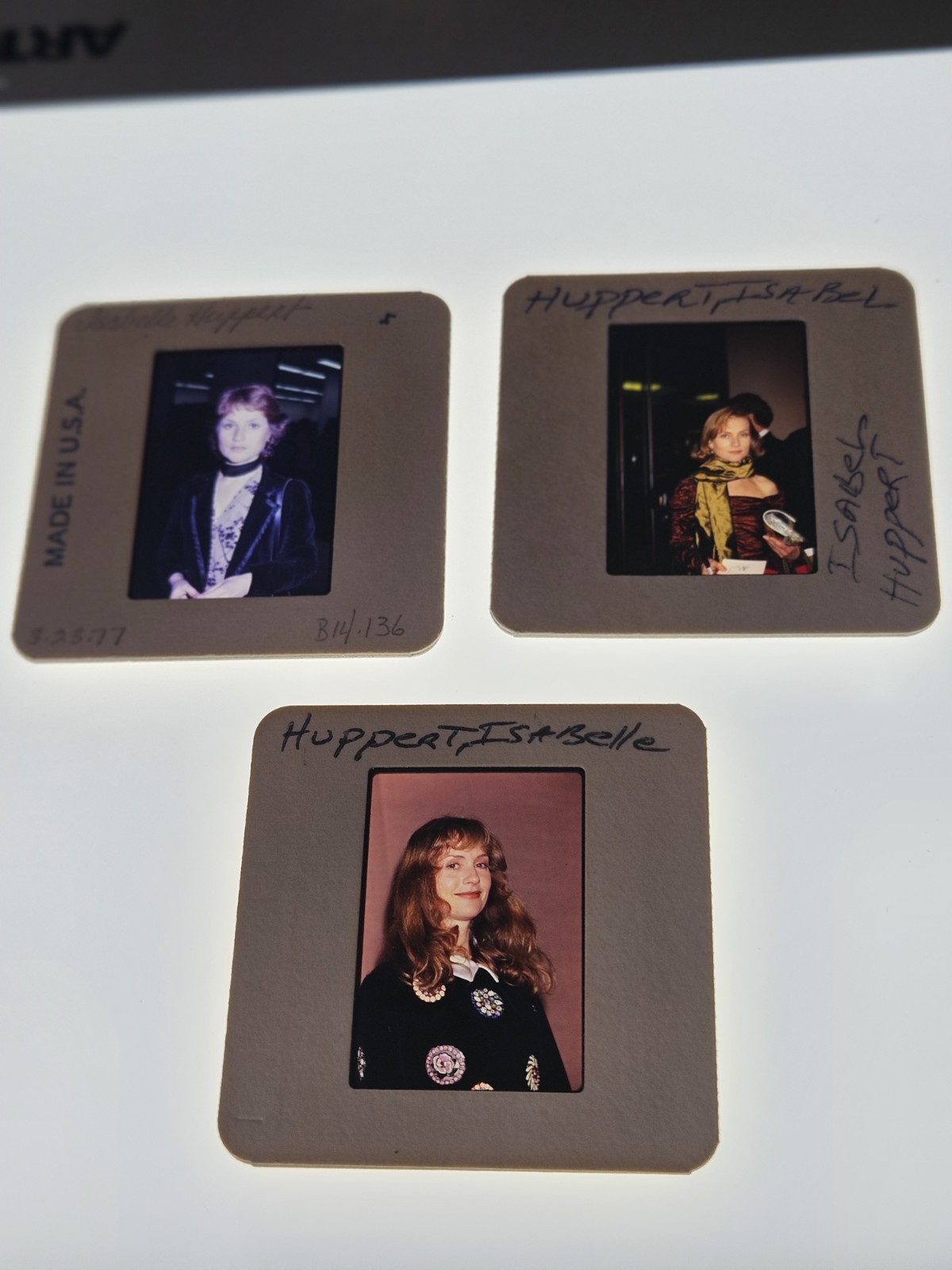 ISABELLE  HUPPERT FRENCH ACTRESS 3 PHOTO 35MM FILM SLIDES