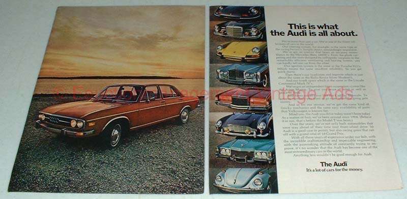 1973 Audi Car Ad - This is what the Audi is All About