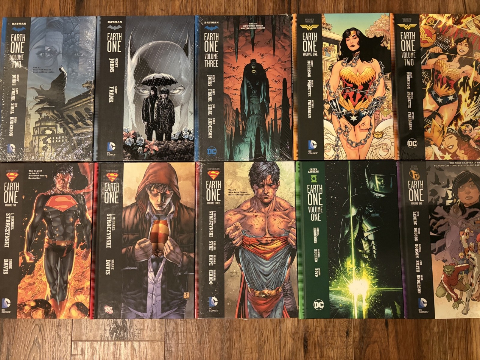 DC EARTH ONE Comics Hardcover lot 10 Books in total, some still SEALED