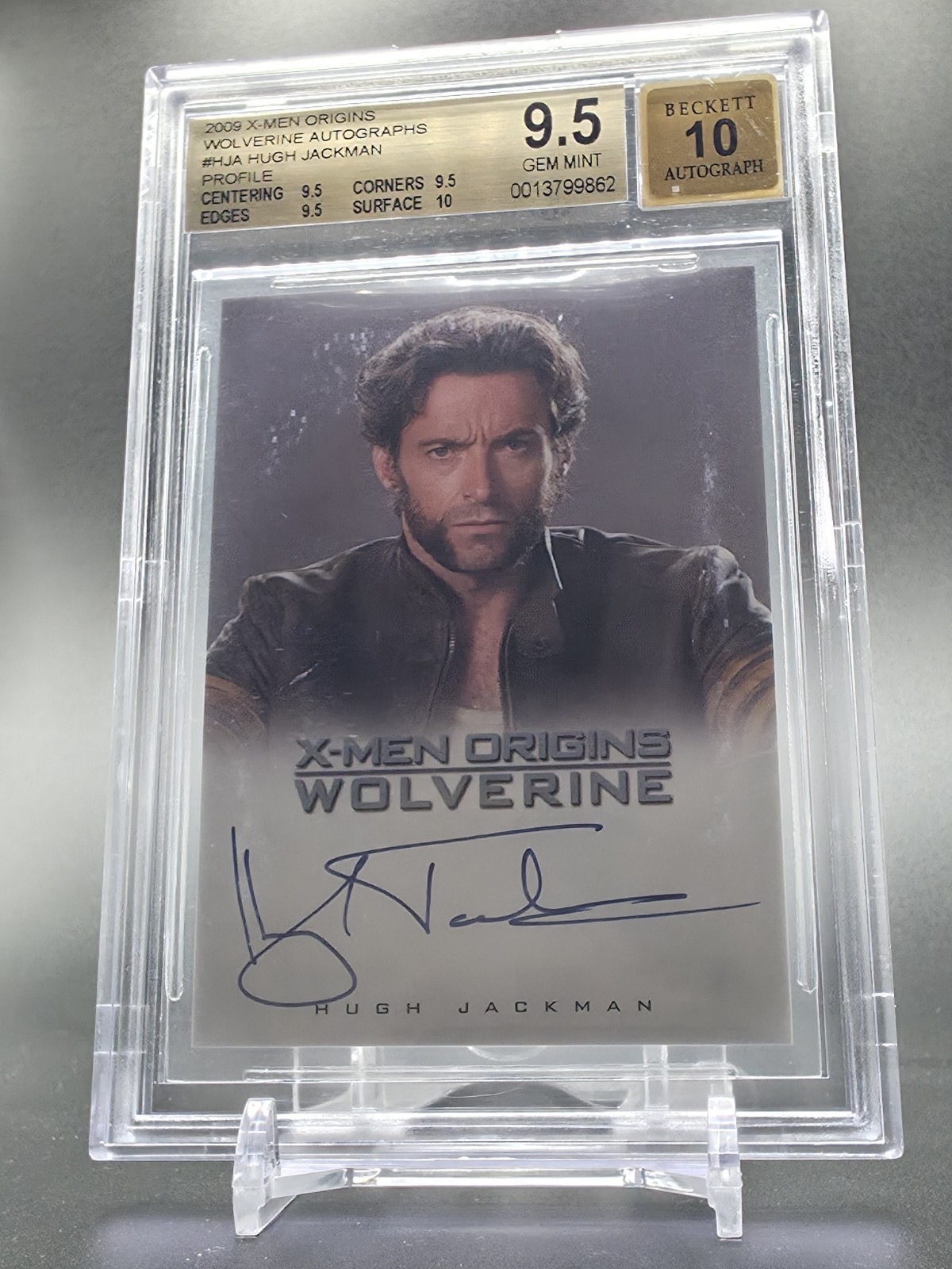 Rittenhouse 2009 X-Men Origins Wolverine Hugh Jackman Auto #HJA BGS 9.5/10