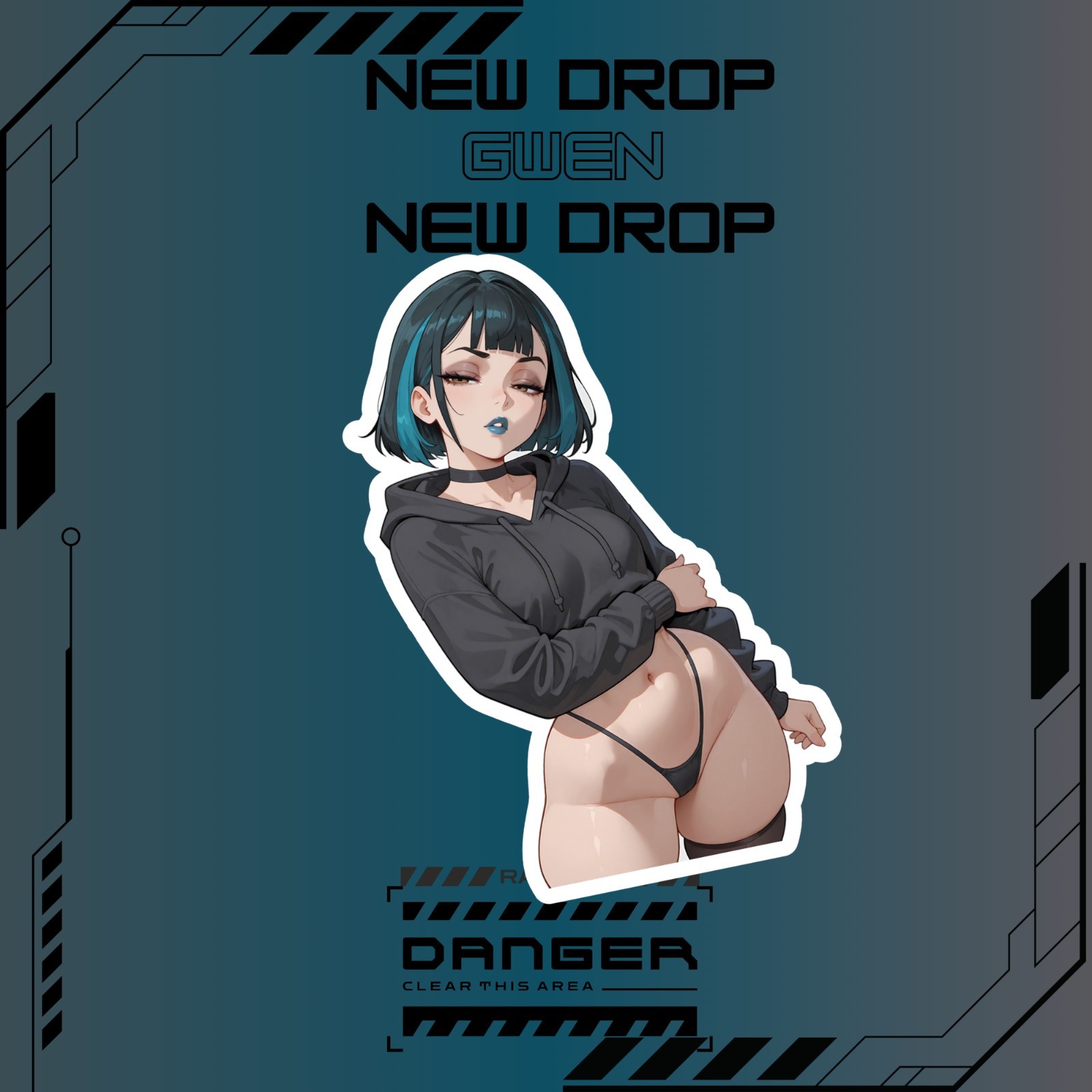 Gwen | Total Drama Island |Anime Girl Waifu Sticker Decal Glossy Goth Gwen | Total Drama Island |Anime Girl Waifu Sticker Decal Glossy Goth