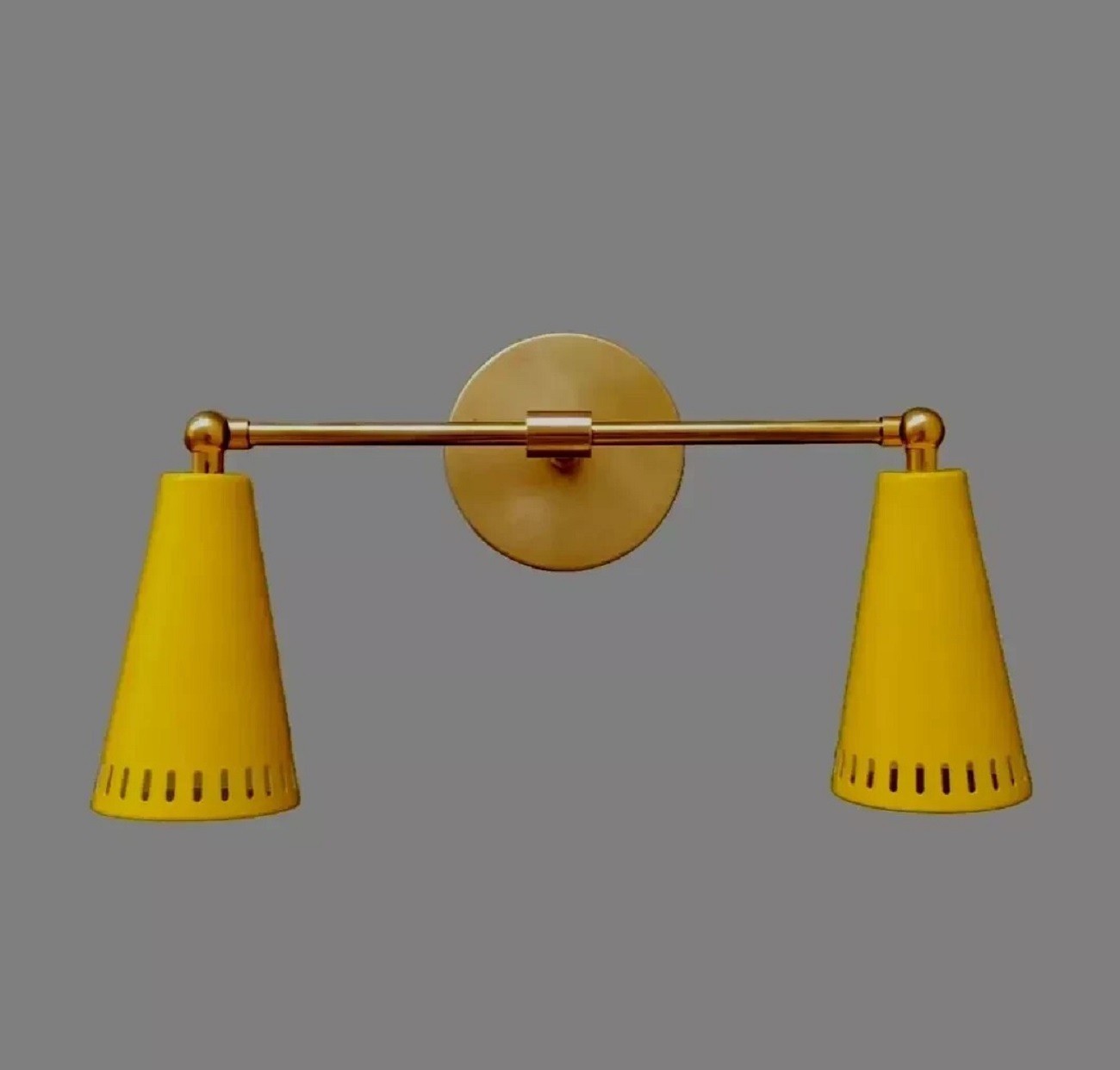 Italian Mid Century Brass Wall Sconce 2 Light Sputnik Modern Wall Lamp Gift