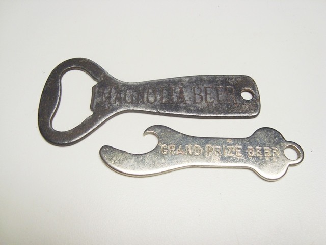 Circa 1930s Texas Beer Openers, Grand Prize and Magnolia