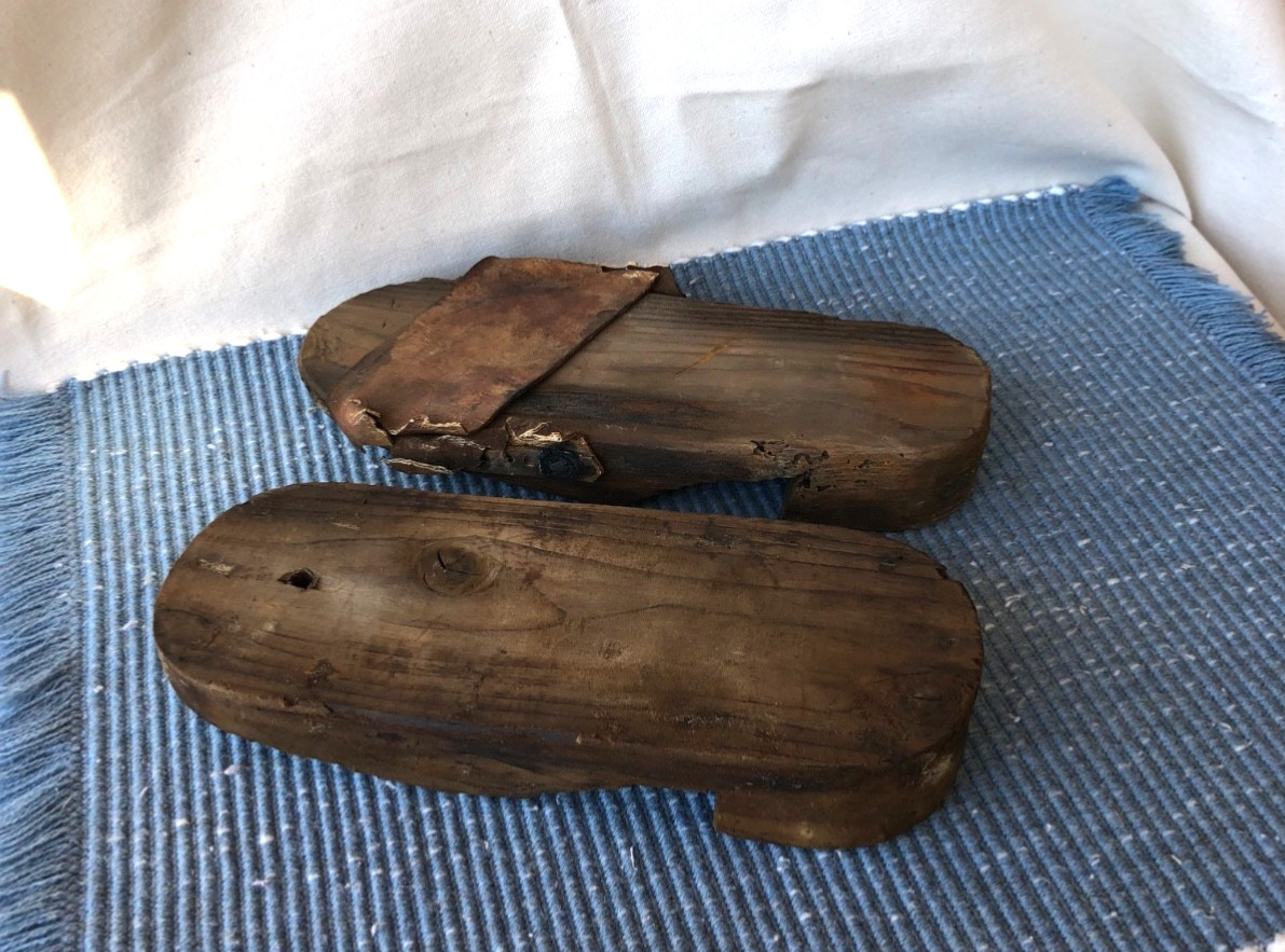 WWII Japanese Cargo Ship Kwajalein Islands Salvaged Wooden Shoes