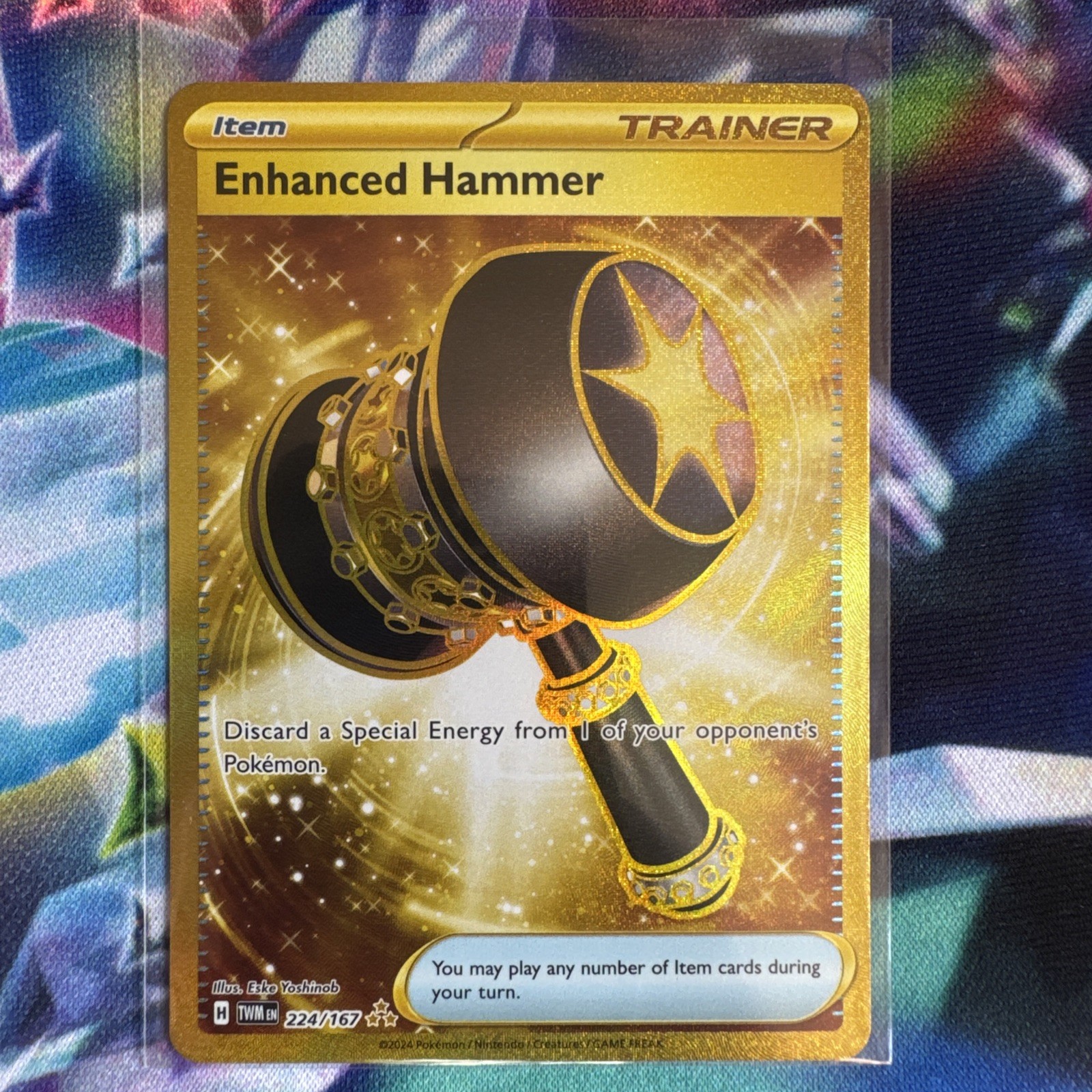 Pokemon TCG Enhanced Hammer Twilight Masquerade Gold Card 224/167 English Nm