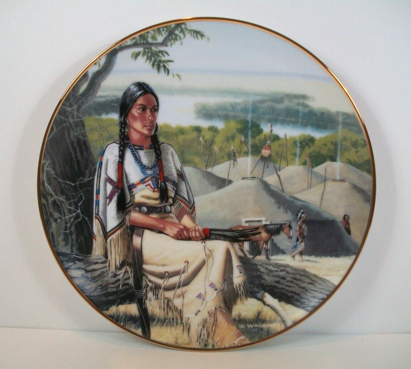 1989 Hamilton Collector Plate ~ Minnehaha #1876B ~ David Wright ~ with COA